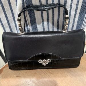 Vintage Brighton Black Leather Clutch